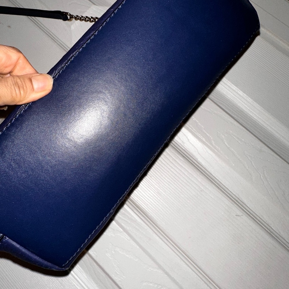 Kate Spade Dark Blue Textured Shoulder Bag - Picture 3 of 11